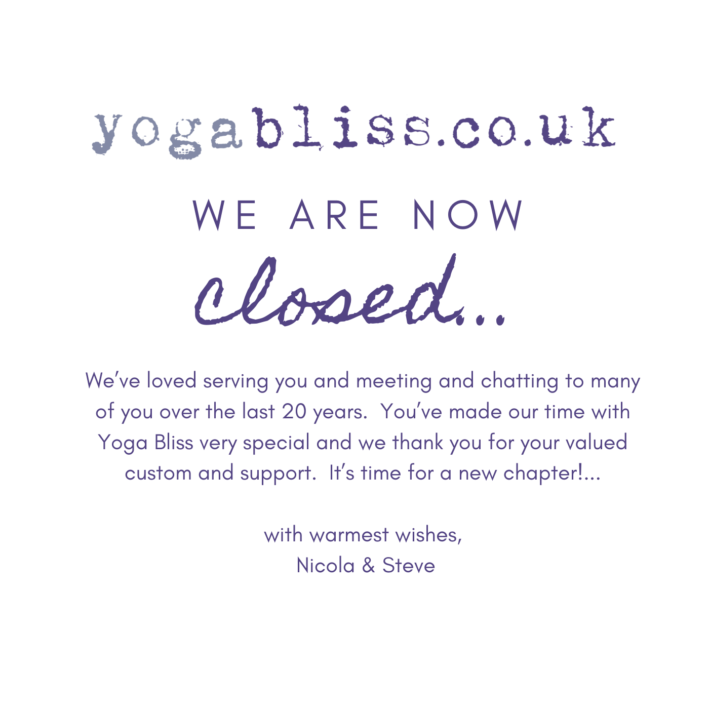 yogabliss is now closed